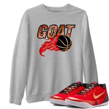 Best Christmas gifts for sneakerheads  – Sneaker Tees To Match Nike KB 9 China Sneakers – Goat Basketball Graphic Tee Heather Grey 1