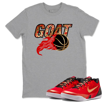 Best Christmas gifts for sneakerheads  – Sneaker Tees To Match Nike KB 9 China Sneakers – Goat Basketball Graphic Tee Heather Grey 1