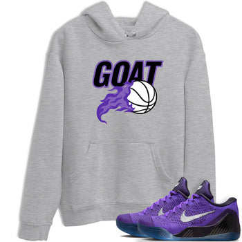 Sneaker Threads – Sneaker Tees To Match Nike KB 9 Hyper Grape – Goat Basketball Graphic Tee Heather Grey 1. Perfect for Jordan releases 2025 colorways. Perfect for purple basketball sneaker releases and legacy-inspired colorways for 2025 hoopers.