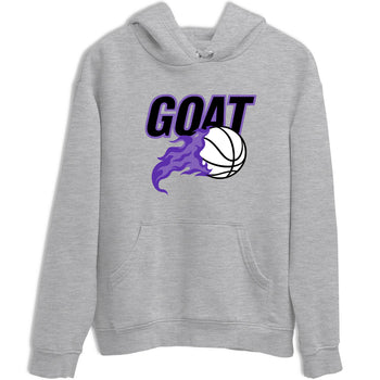 Sneaker Threads – Sneaker Tees To Match Nike KB 9 Hyper Grape – Goat Basketball Graphic Tee Heather Grey 2. Perfect for Jordan releases 2025 colorways. Perfect for purple basketball sneaker releases and legacy-inspired colorways for 2025 hoopers.