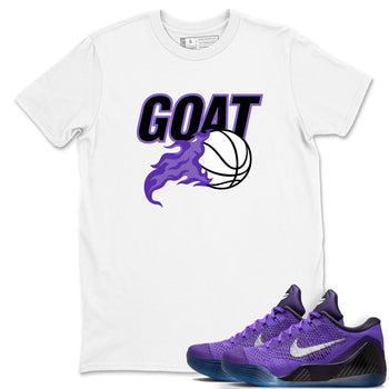 Sneaker Threads – Sneaker Tees To Match Nike KB 9 Hyper Grape – Goat Basketball Graphic Tee White 1. Perfect for Jordan releases 2025 colorways. Perfect for purple basketball sneaker releases and legacy-inspired colorways for 2025 hoopers.