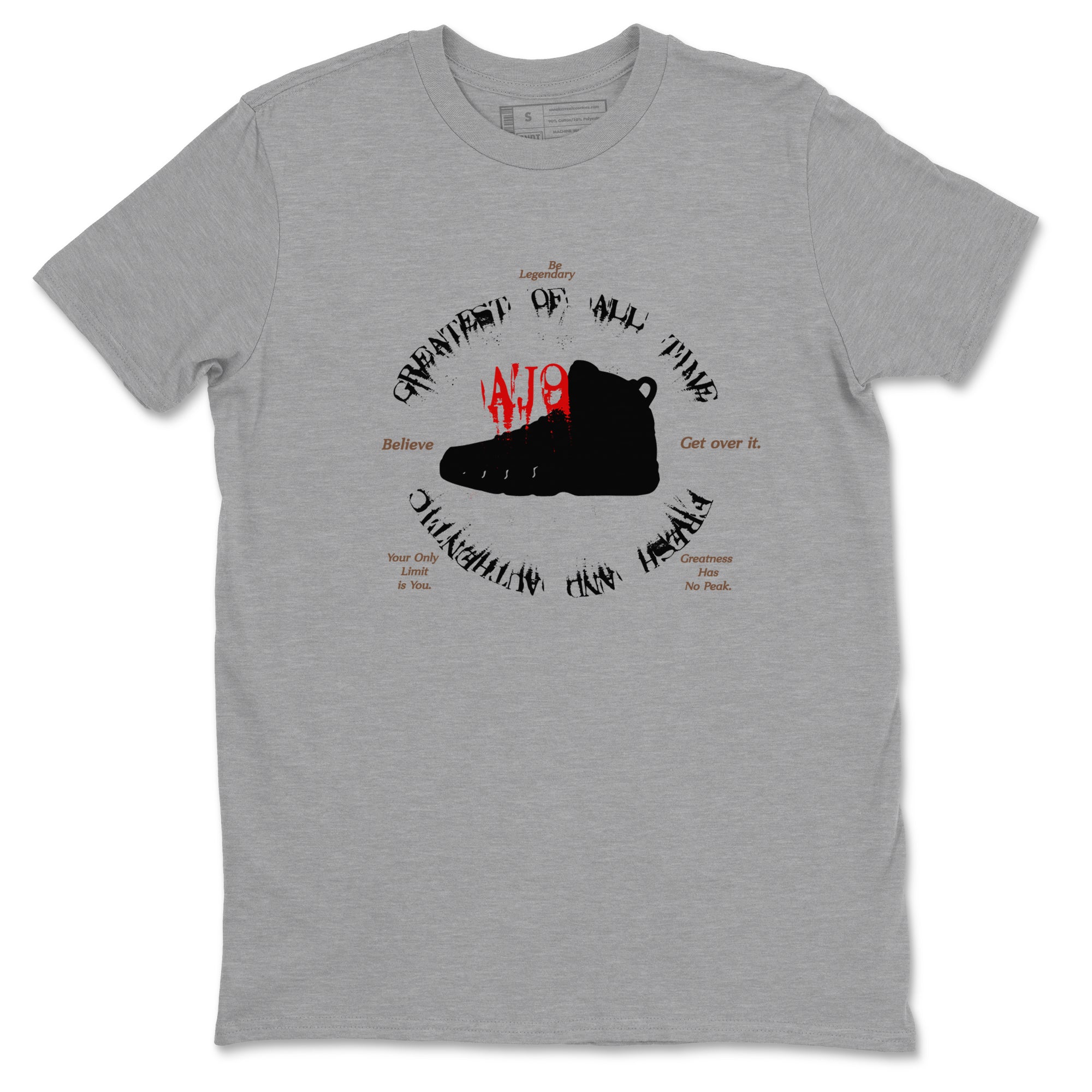 9s Olive shirts to match jordans Goat Kick sneaker match tees Air Jordan 9 Olive match shoes to clothes SNRT Sneaker Tees unisex cotton Heather Grey 2 shirts