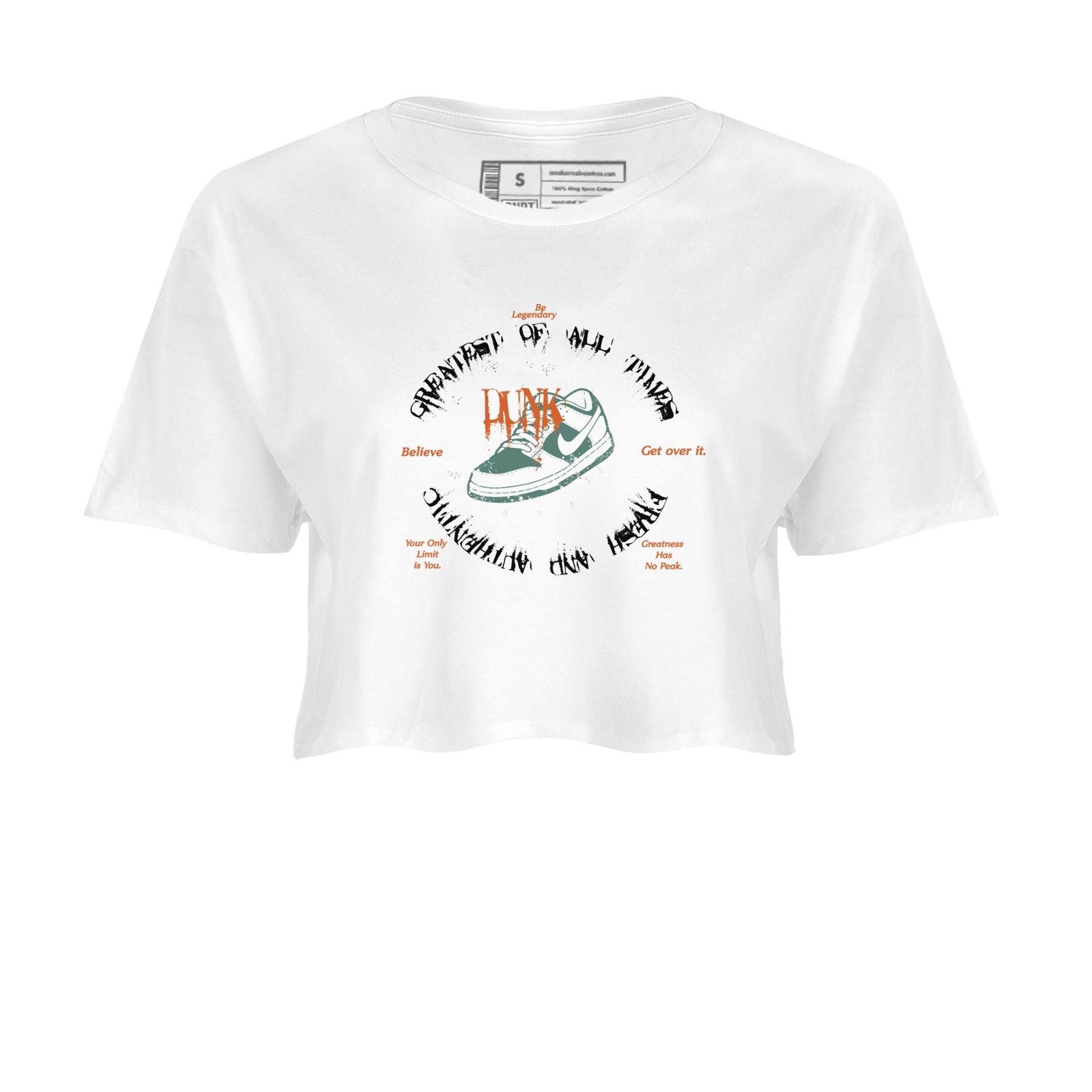 Dunk Low Ceramic shirts to match jordans Goat Kick sneaker match tees Dunk Ceramic match shoes to clothes SNRT Sneaker Tees unisex cotton White 2 crop tee