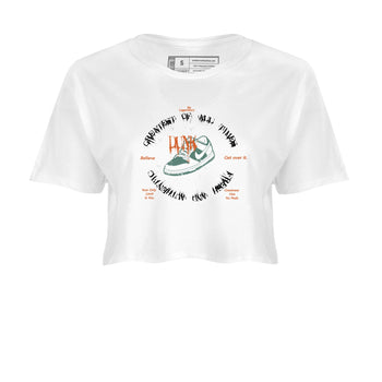 Dunk Low Ceramic shirts to match jordans Goat Kick sneaker match tees Dunk Ceramic match shoes to clothes SNRT Sneaker Tees unisex cotton White 2 crop tee