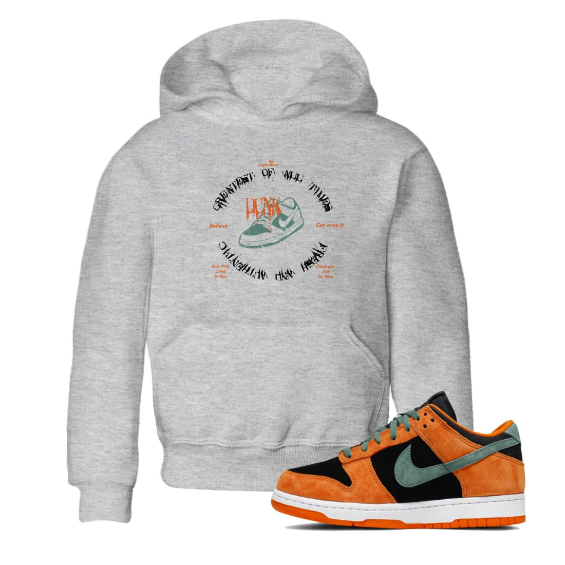 Dunk Low Ceramic shirts to match jordans Goat Kick sneaker match tees Dunk Ceramic match shoes to clothes SNRT Sneaker Tees Youth Baby Heather Grey 1 tee