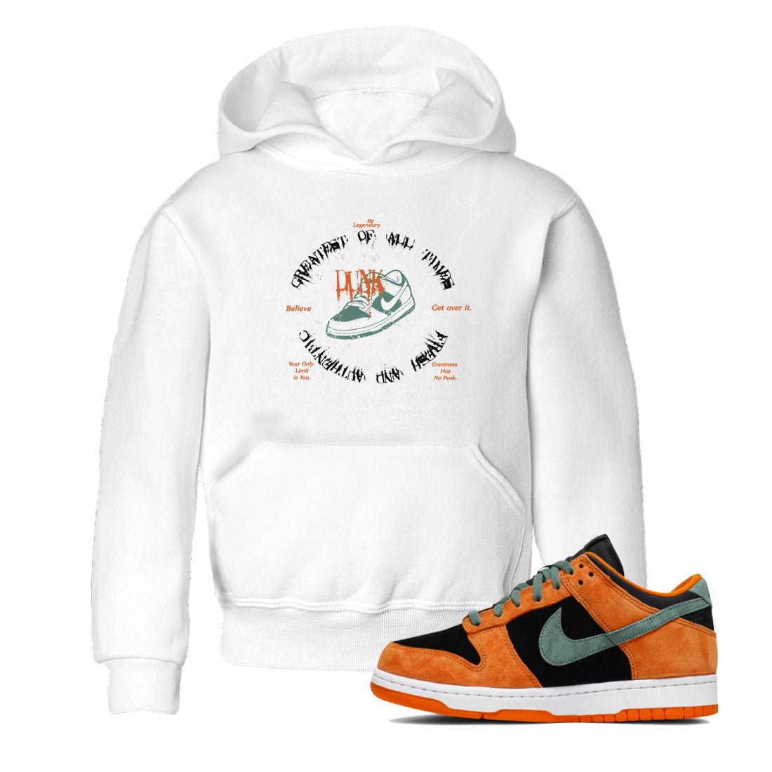 Dunk Low Ceramic shirts to match jordans Goat Kick sneaker match tees Dunk Ceramic match shoes to clothes SNRT Sneaker Tees Youth Baby White 1 tee