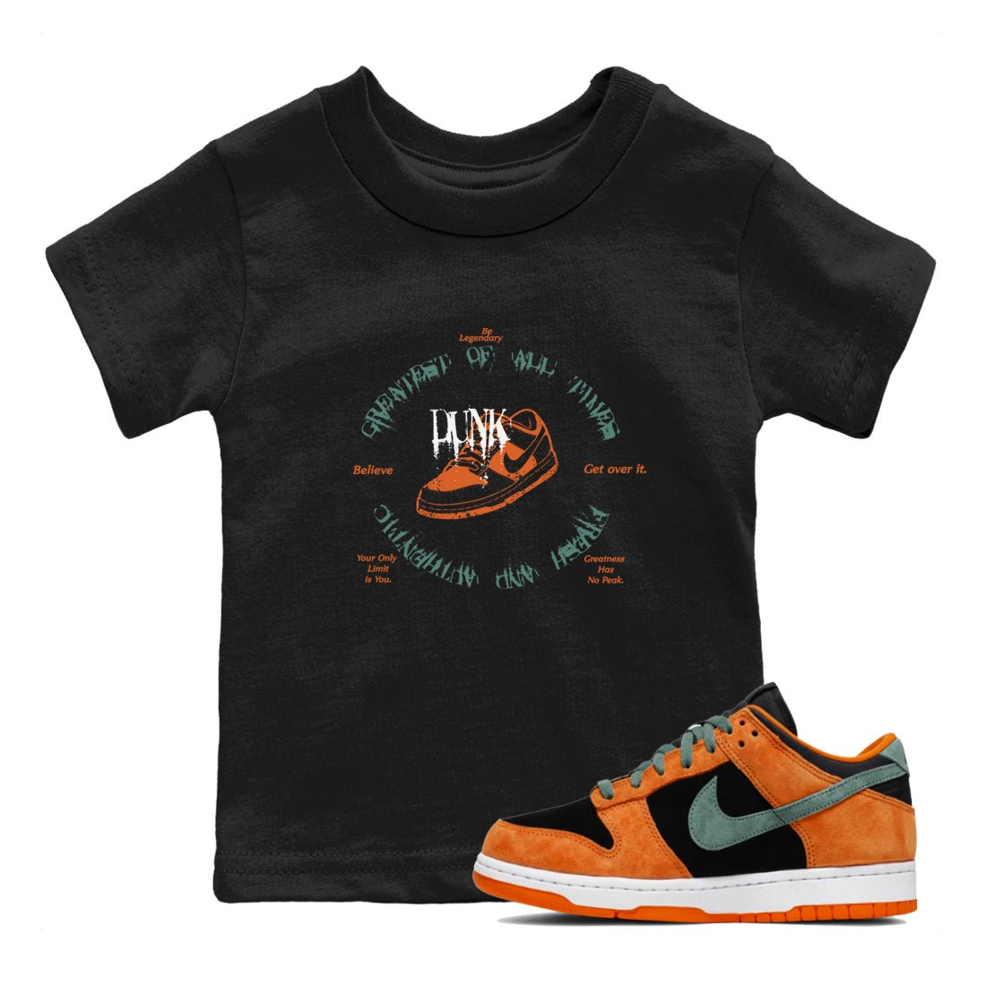 Dunk Low Ceramic shirts to match jordans Goat Kick sneaker match tees Dunk Ceramic match shoes to clothes SNRT Sneaker Tees Youth Baby Black 1 tee