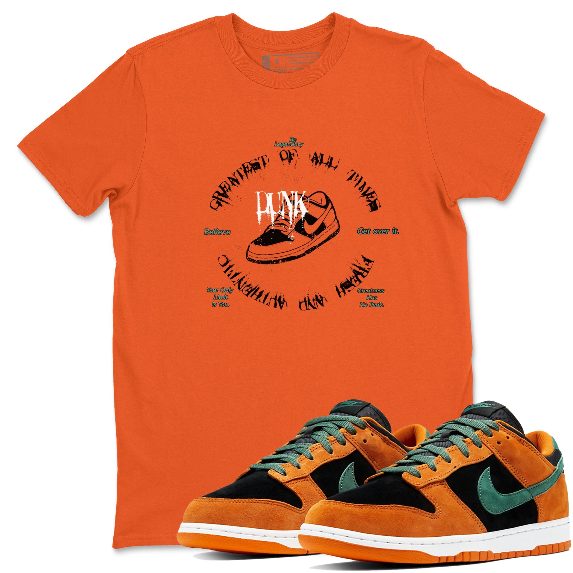 Dunk Low Ceramic shirts to match jordans Goat Kick sneaker match tees Dunk Ceramic match shoes to clothes SNRT Sneaker Tees unisex cotton Orange 1 shirts