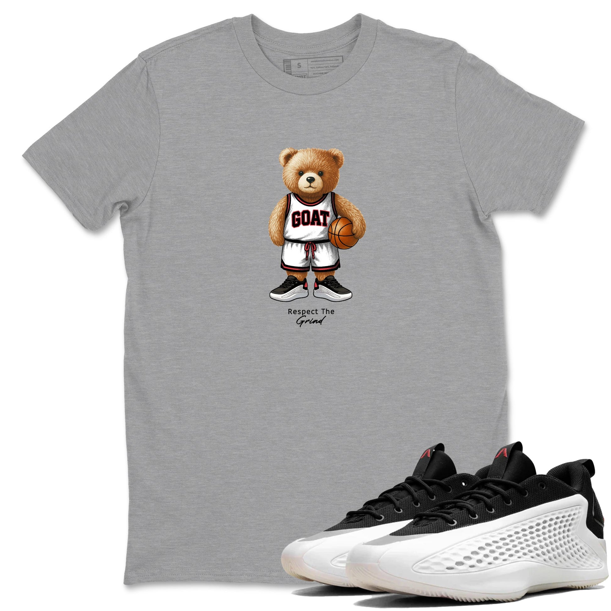 Basketball Graphic Tee – Sneaker Tees To Match Adidas AE 1 Best Of Adi – GOAT Mode Graphic Tee Heather Grey 1. Perfect for Jordan releases 2025 colorways.