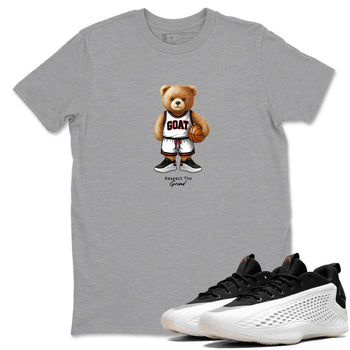 Basketball Graphic Tee – Sneaker Tees To Match Adidas AE 1 Best Of Adi – GOAT Mode Graphic Tee Heather Grey 1. Perfect for Jordan releases 2025 colorways.