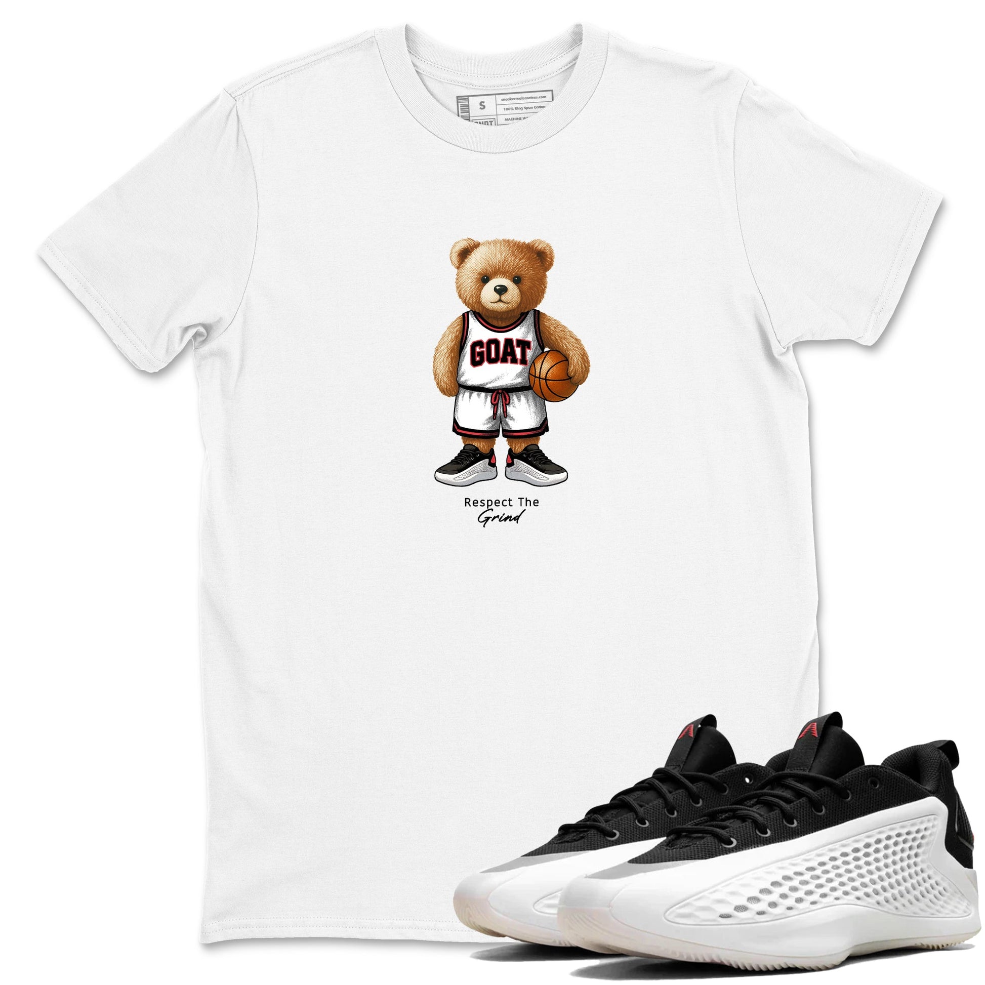 Basketball Graphic Tee – Sneaker Tees To Match Adidas AE 1 Best Of Adi – GOAT Mode Graphic Tee White 1. Perfect for Jordan releases 2025 colorways.