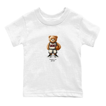 Sneaker Threads – Sneaker Tees To Match Air Foamposite One Pearl – GOAT Mode Youth Graphic Tee White 2. Perfect for Jordan releases 2025 colorways.