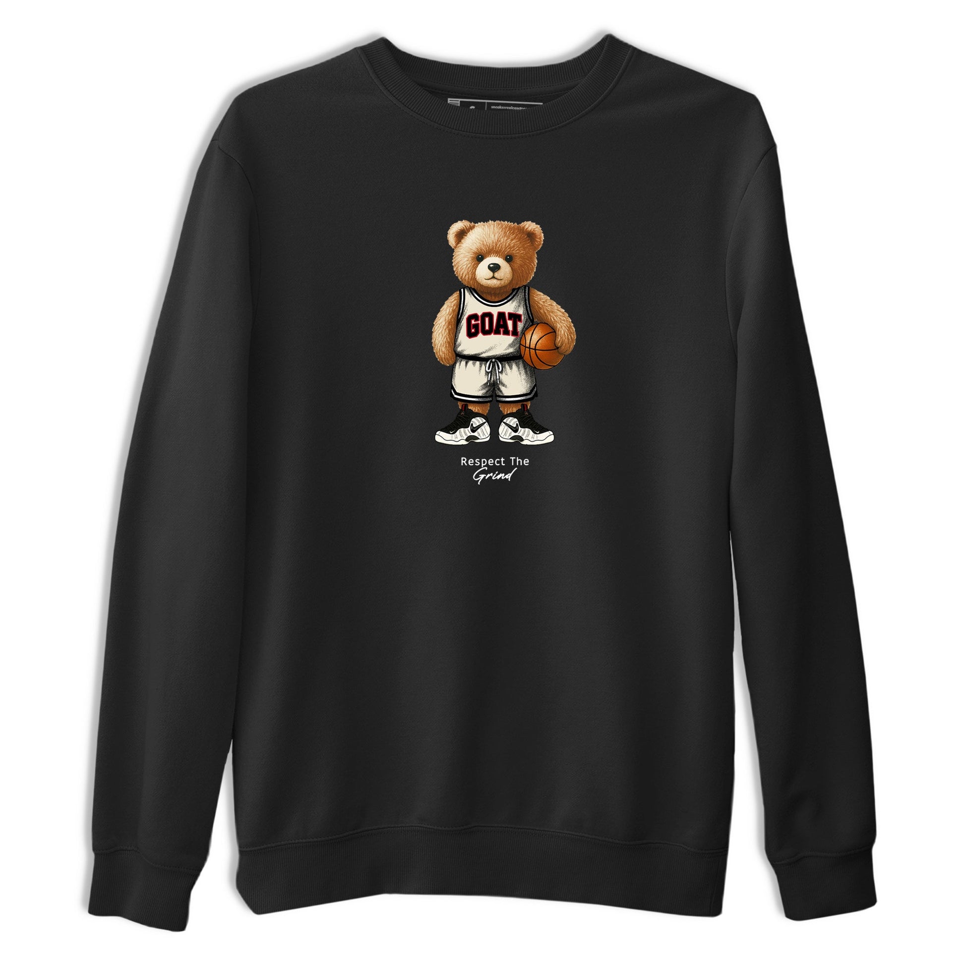 Sneaker Threads – Sneaker Tees To Match Air Foamposite One Pearl – GOAT Mode Graphic Tee Black 2. Perfect for Jordan releases 2025 colorways.