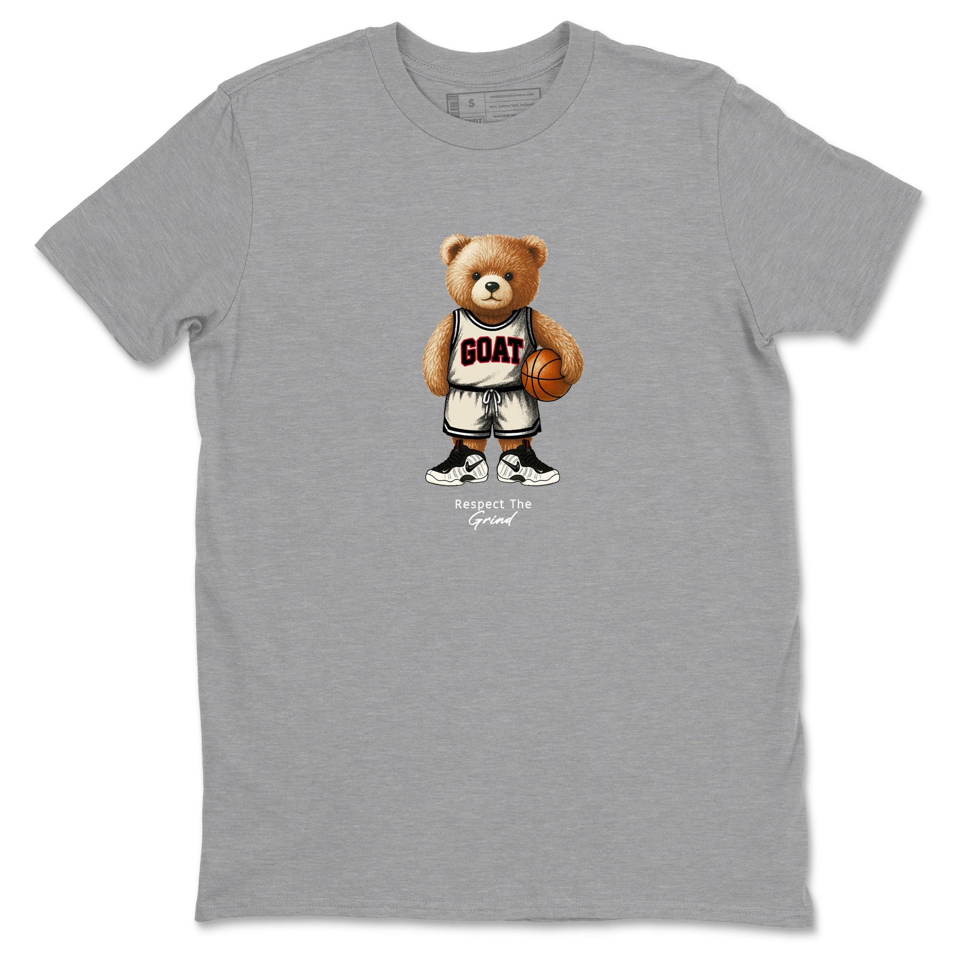 Sneaker Threads – Sneaker Tees To Match Air Foamposite One Pearl – GOAT Mode Graphic Tee Heather Grey 2. Perfect for Jordan releases 2025 colorways.