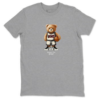 Sneaker Threads – Sneaker Tees To Match Air Foamposite One Pearl – GOAT Mode Graphic Tee Heather Grey 2. Perfect for Jordan releases 2025 colorways.