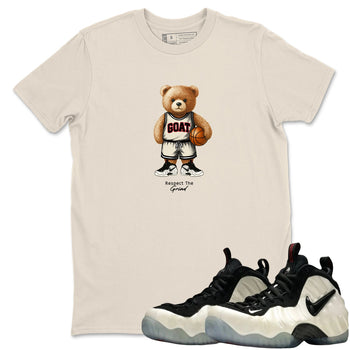 Sneaker Threads – Sneaker Tees To Match Air Foamposite One Pearl – GOAT Mode Graphic Tee Natural 1. Perfect for Jordan releases 2025 colorways.