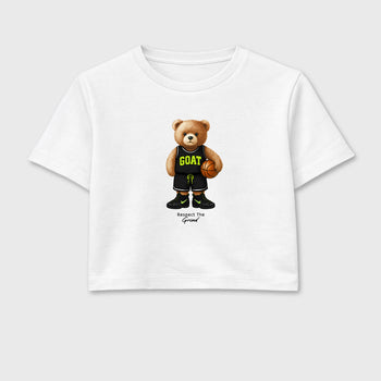 Sneaker match tees – Sneaker Tees To Match Air Foamposite Pro Black Shoes – GOAT Mode Crop T-Shirt White 2