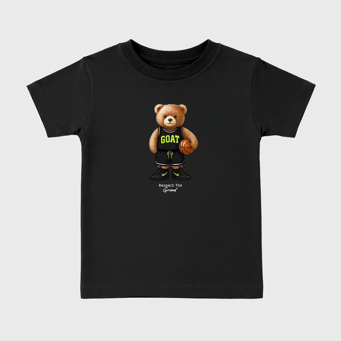 Sneaker match tees – Sneaker Tees To Match Air Foamposite Pro Black Shoes – GOAT Mode Kids T-Shirt Black 2