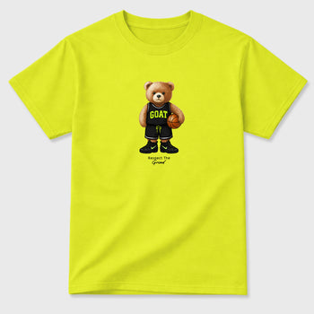 Sneaker match tees – Sneaker Tees To Match Air Foamposite Pro Black Shoes – GOAT Mode Tee Safety Green 2