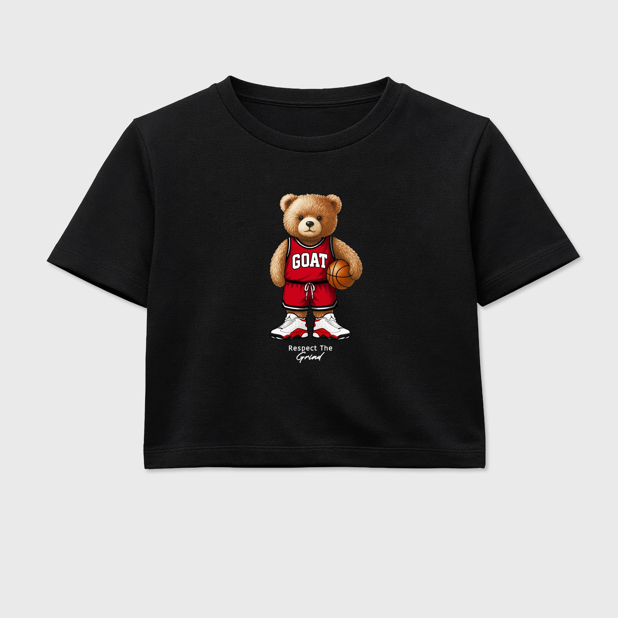 Best Sneakerfit for Sneakerheads Graphic Tees To Match Air Jordan 13 University Red Sneakers – GOAT Mode Crop T-Shirt Black 2