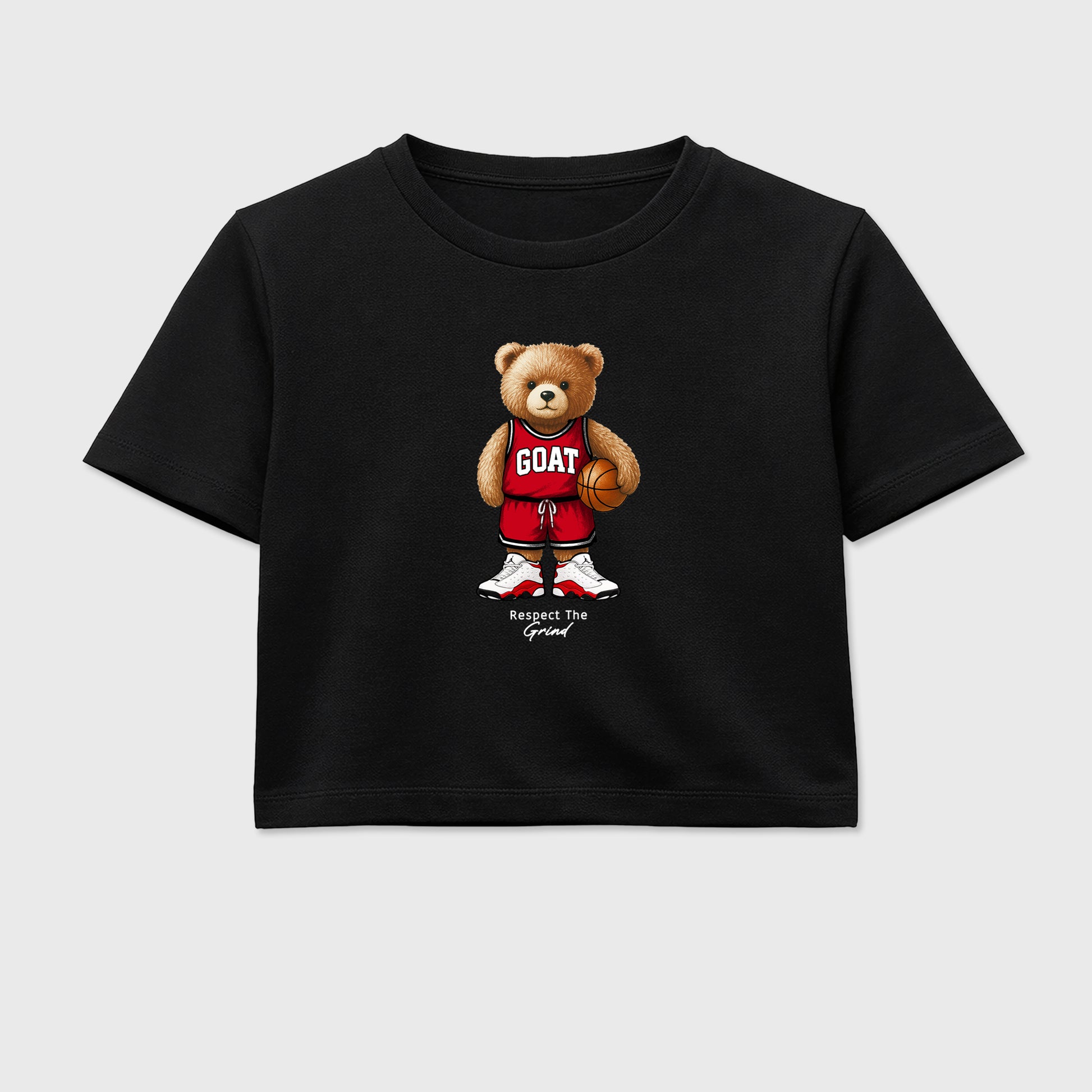 Best Sneakerfit for Sneakerheads Graphic Tees To Match Air Jordan 13 University Red Sneakers – GOAT Mode Crop T-Shirt Black 2