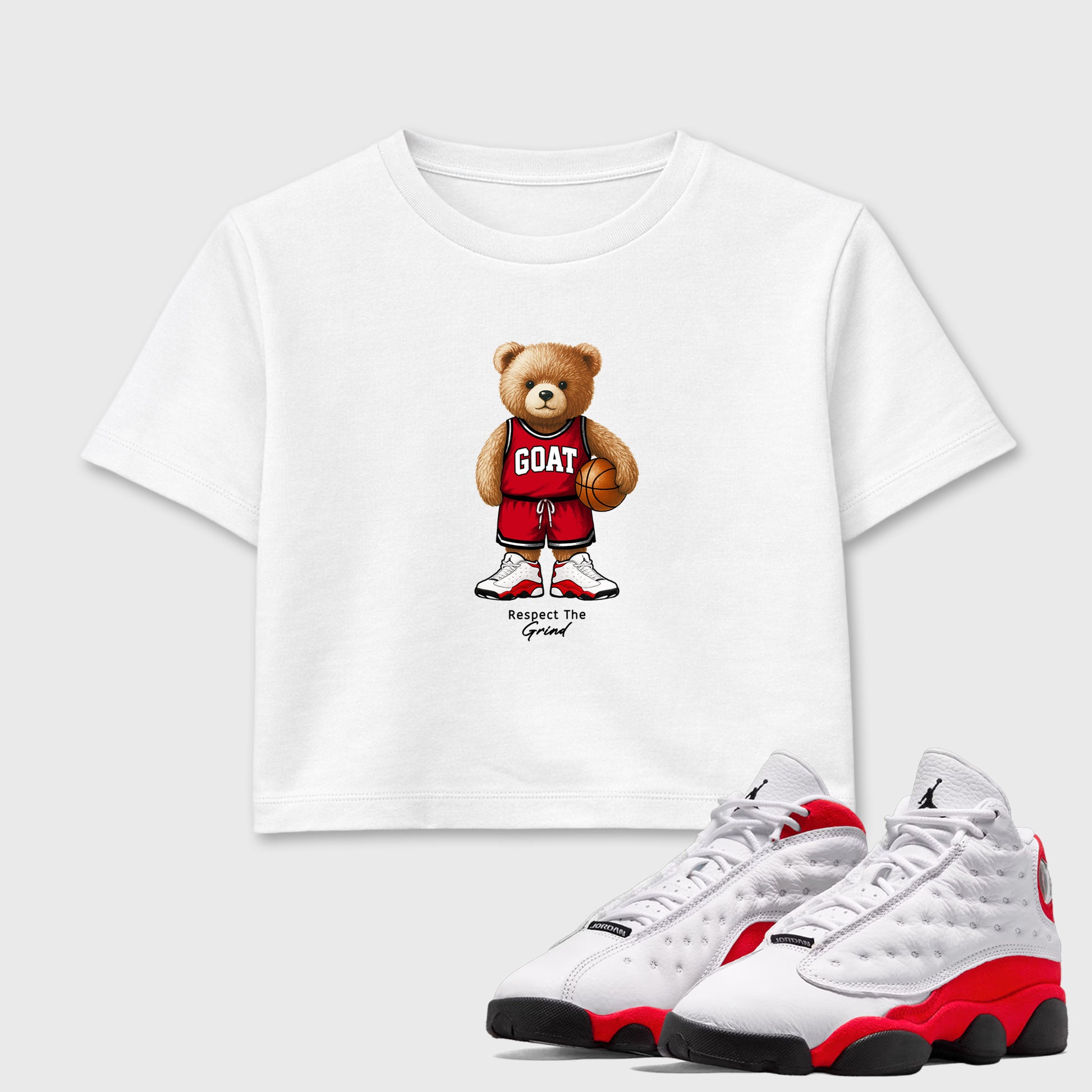 GOAT Mode SNRT Sneaker Women's Top - Air Jordan 13 University Red - SNRT Sneaker T-shirts