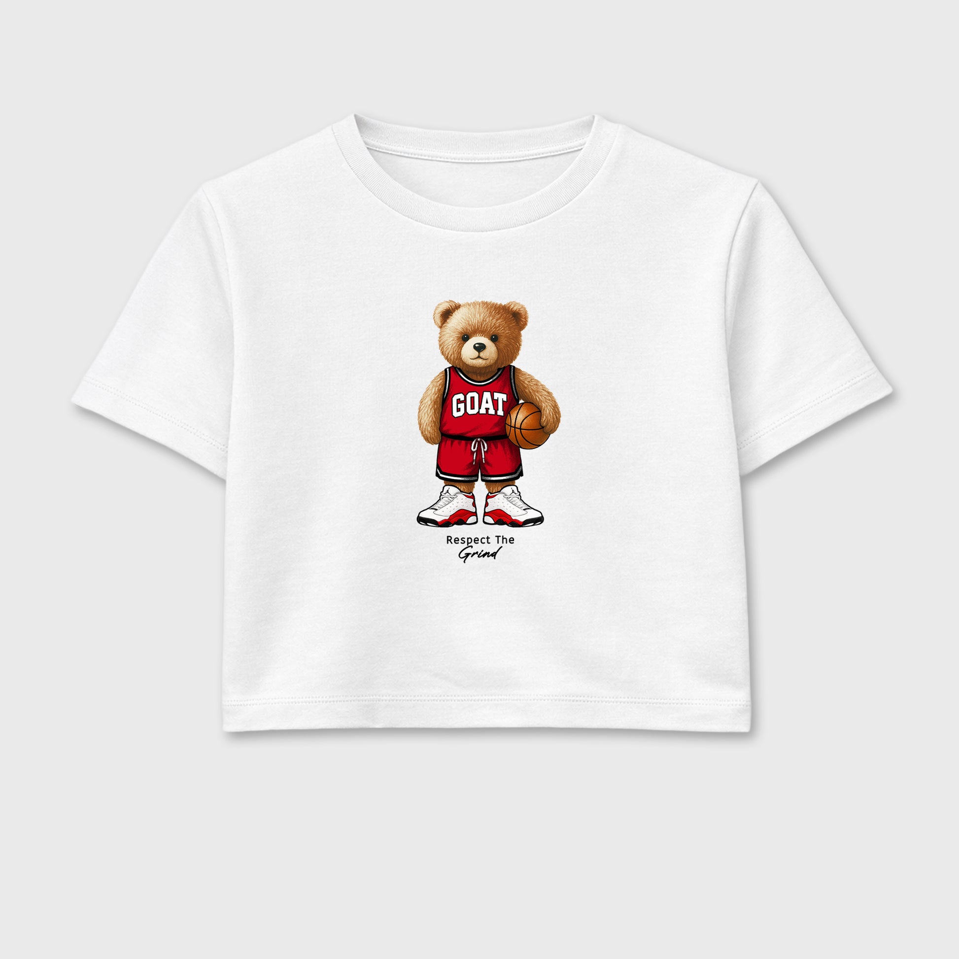 Best Sneakerfit for Sneakerheads Graphic Tees To Match Air Jordan 13 University Red Sneakers – GOAT Mode Crop T-Shirt White 2
