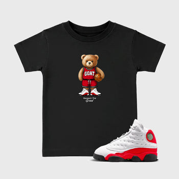 GOAT Mode SNRT Sneaker Tees Kids - Air Jordan 13 University Red - SNRT Sneaker T-shirts