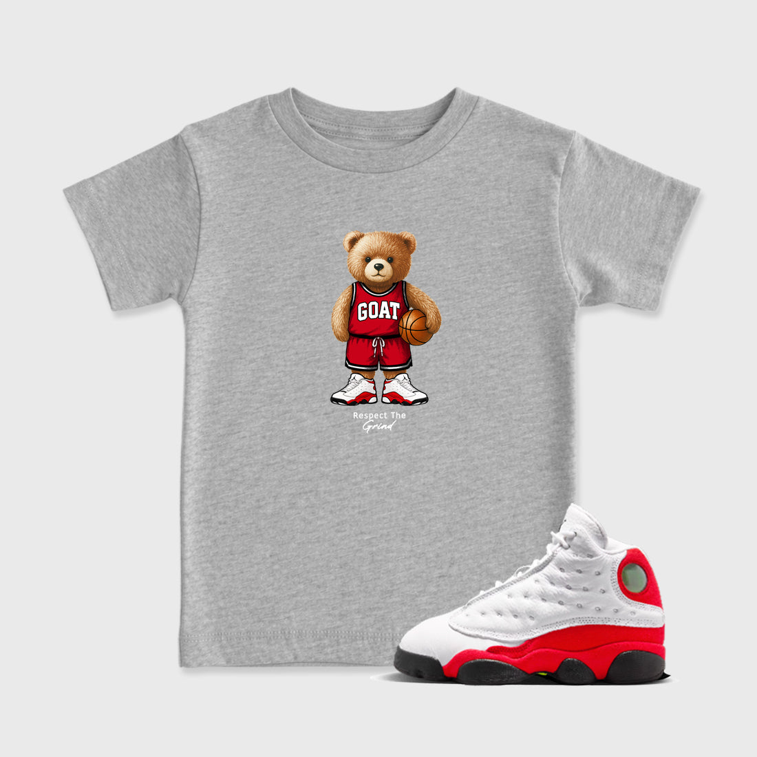 GOAT Mode SNRT Sneaker Tees Kids - Air Jordan 13 University Red - SNRT Sneaker T-shirts
