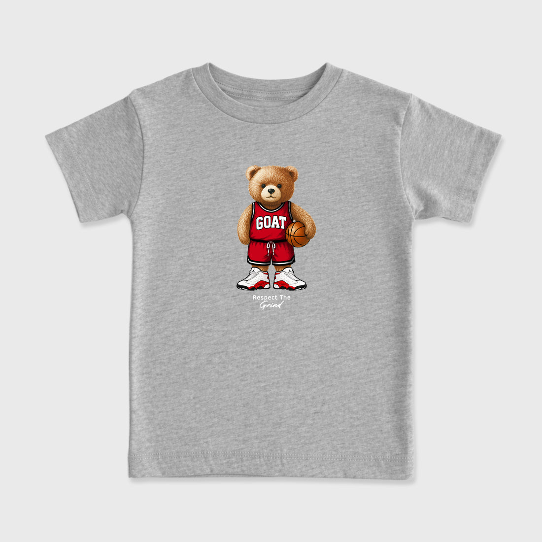 Best Sneakerfit for Sneakerheads Graphic Tees To Match Air Jordan 13 University Red Sneakers – GOAT Mode Kids T-Shirt Heather Grey 2