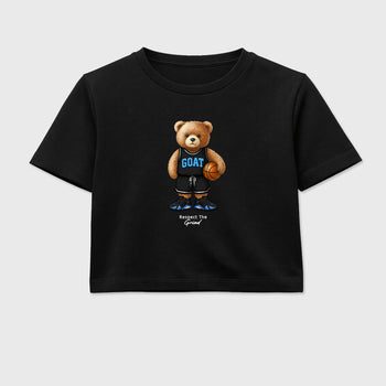 Sneaker match tees – Sneaker Tees To Match Air Jordan 14 University Blue Shoes – GOAT Mode Crop T-Shirt Black 2