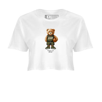 Basketball Graphic Tee – Sneaker Tees To Match Air Jordan 3 Family Affair – GOAT Mode Crop Tee White 2. Perfect for 3s Medium Olive releases 2025 colorways.