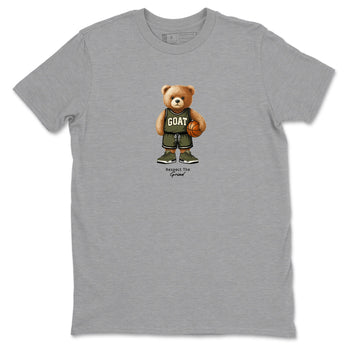 Basketball Graphic Tee – Sneaker Tees To Match Air Jordan 3 Family Affair – GOAT Mode Graphic Tee Heather Grey 2. Perfect for 3s Medium Olive releases 2025 colorways.