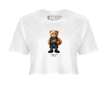 Basketball Graphic Tee – Sneaker Tees To Match Air Jordan 4 Black Cat – GOAT Mode Crop Tee White 2. Perfect for Black Cat releases 2025 colorways.