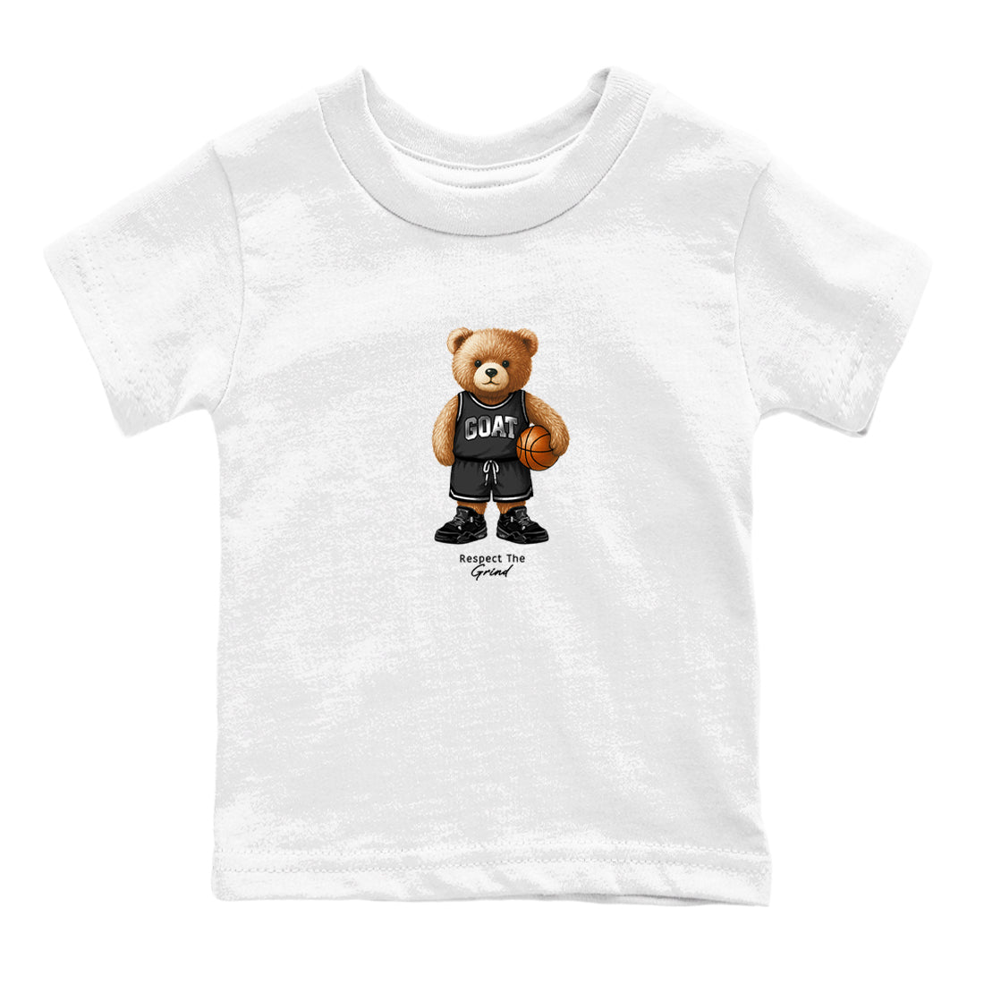 Basketball Graphic Tee – Sneaker Tees To Match Air Jordan 4 Black Cat – GOAT Mode Youth Graphic Tee White 2. Perfect for Black Cat releases 2025 colorways.