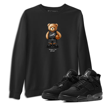 Basketball Graphic Tee – Sneaker Tees To Match Air Jordan 4 Black Cat – GOAT Mode Graphic Tee Black 1. Perfect for Black Cat releases 2025 colorways.