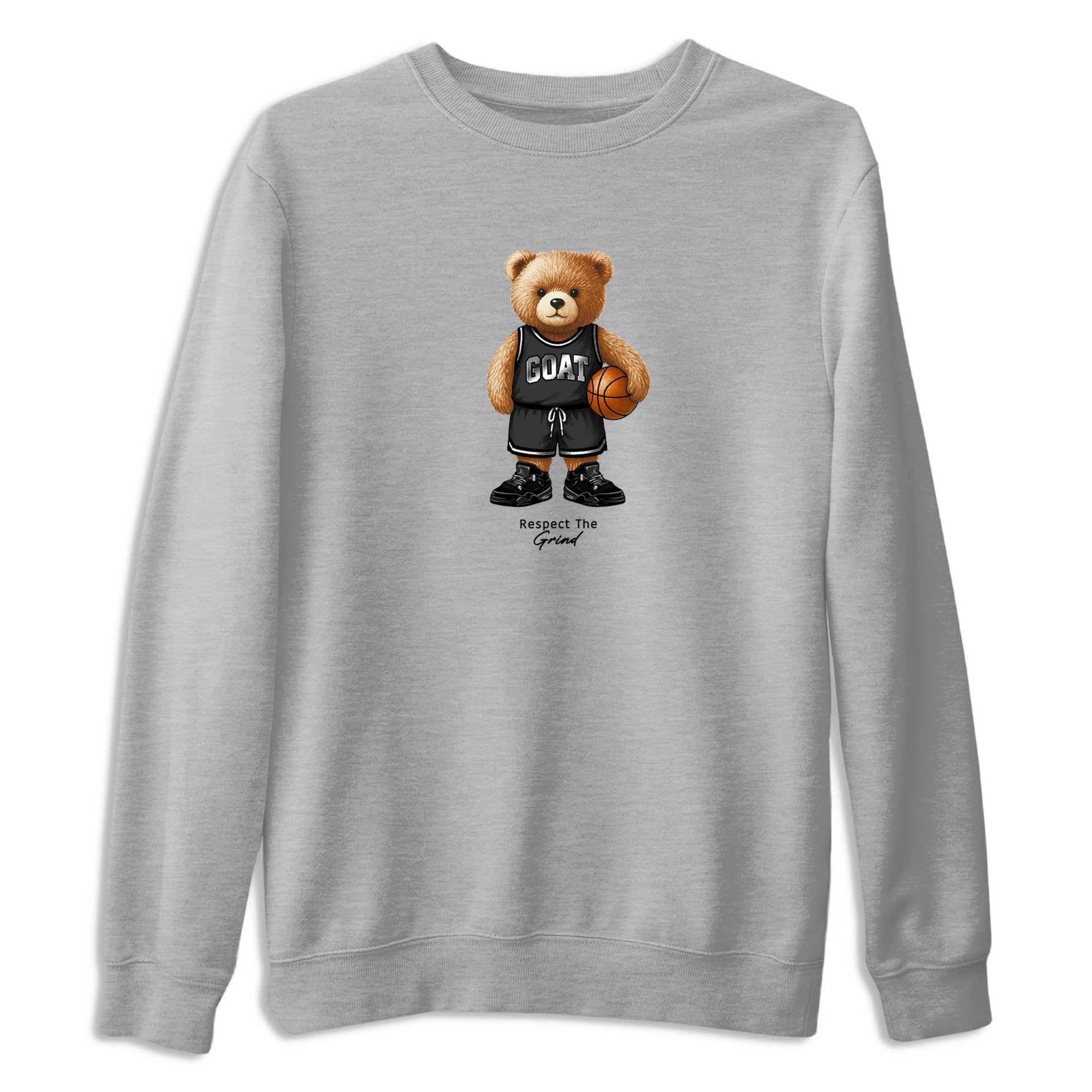 Basketball Graphic Tee – Sneaker Tees To Match Air Jordan 4 Black Cat – GOAT Mode Graphic Tee Heather Grey 2. Perfect for Black Cat releases 2025 colorways.