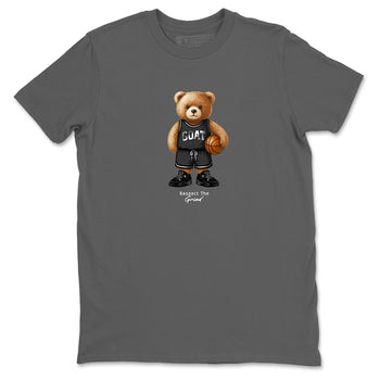 Basketball Graphic Tee – Sneaker Tees To Match Air Jordan 4 Black Cat – GOAT Mode Graphic Tee Cool Grey 2. Perfect for Black Cat releases 2025 colorways.