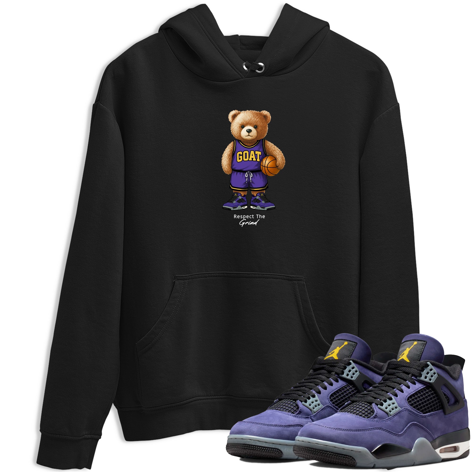 Best Sneakerfits graphic tee – Los Angeles Basketball Tees To Match Air Jordan 4 Lakeshow – GOAT Mode Tee Black 1
