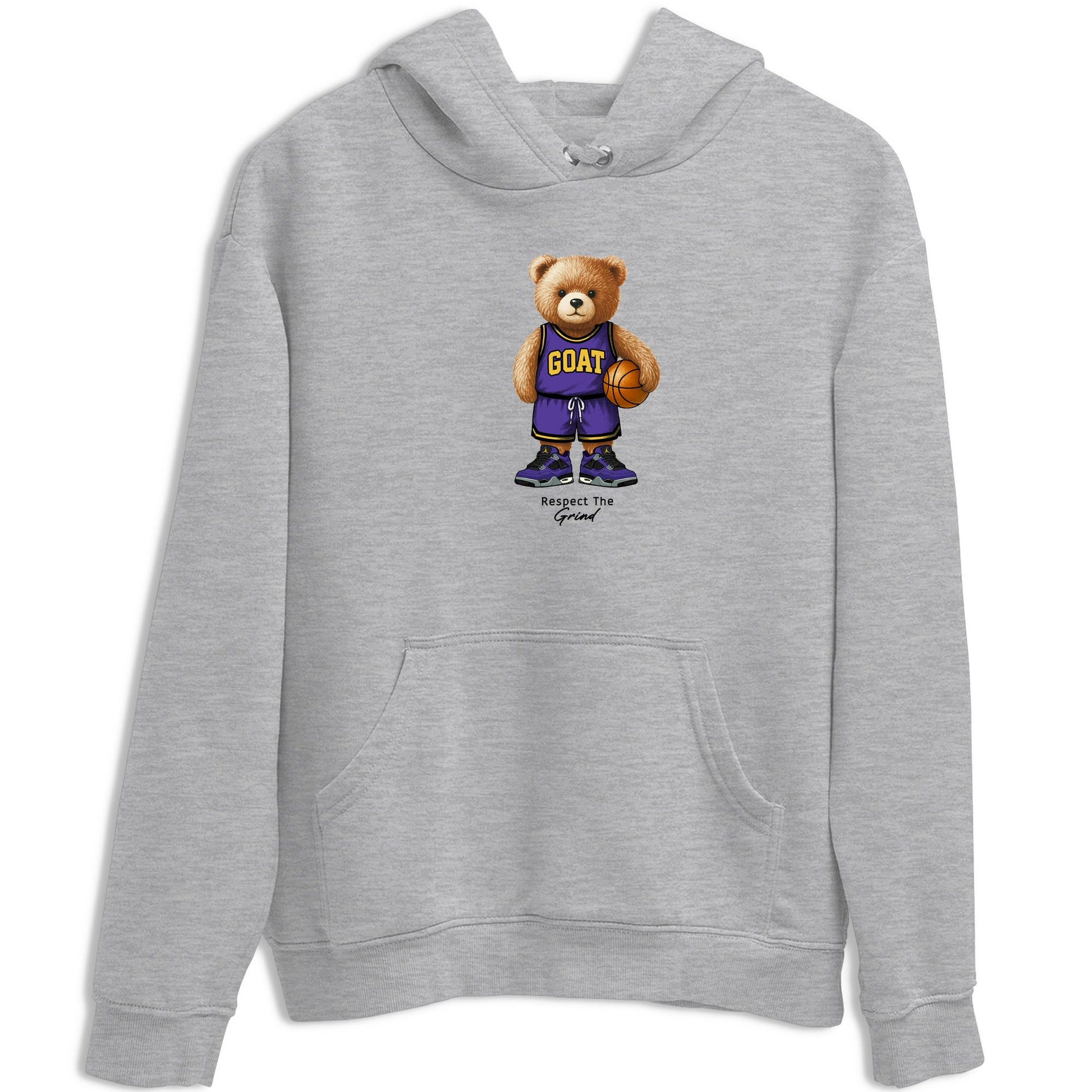 Best Sneakerfits graphic tee – Los Angeles Basketball Tees To Match Air Jordan 4 Lakeshow – GOAT Mode Tee Heather Grey 2