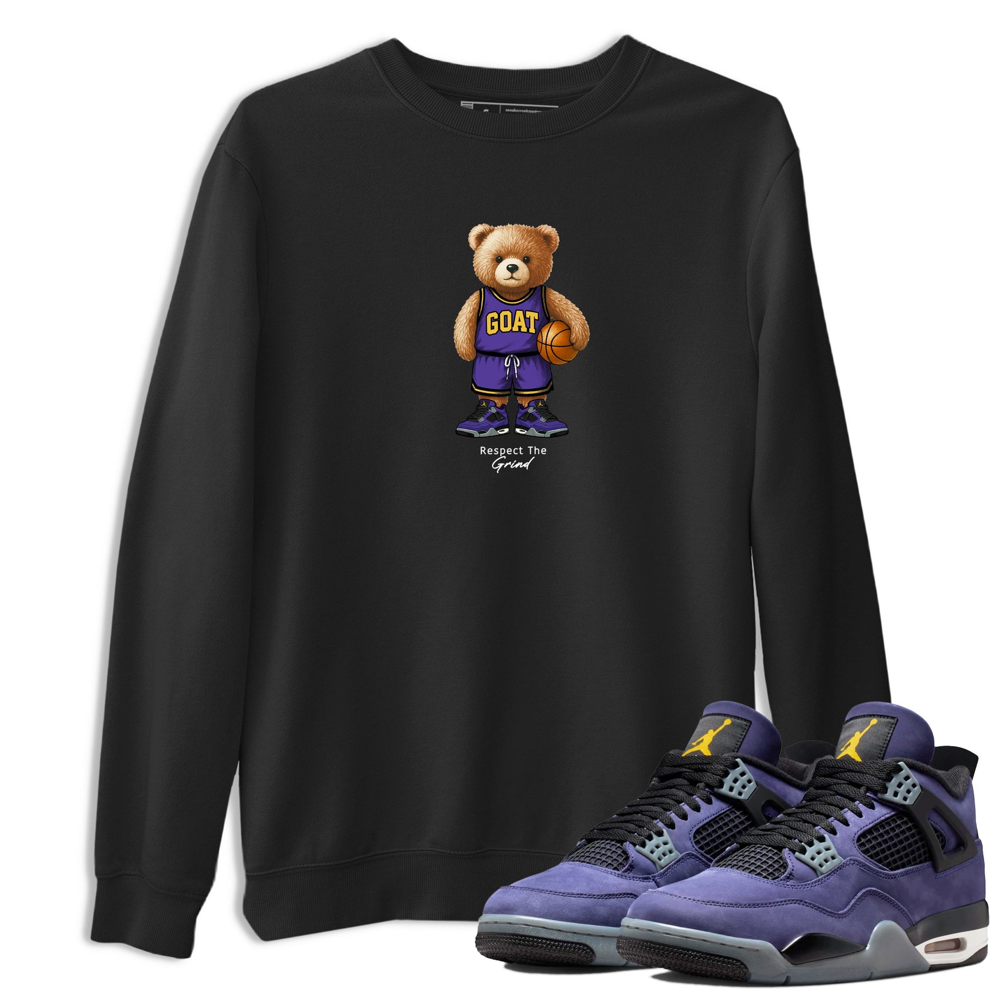 Best Sneakerfits graphic tee – Los Angeles Basketball Tees To Match Air Jordan 4 Lakeshow – GOAT Mode Tee Black 1