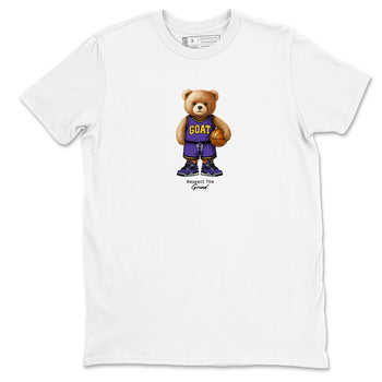 Best Sneakerfits graphic tee – Los Angeles Basketball Tees To Match Air Jordan 4 Lakeshow – GOAT Mode Tee White 2