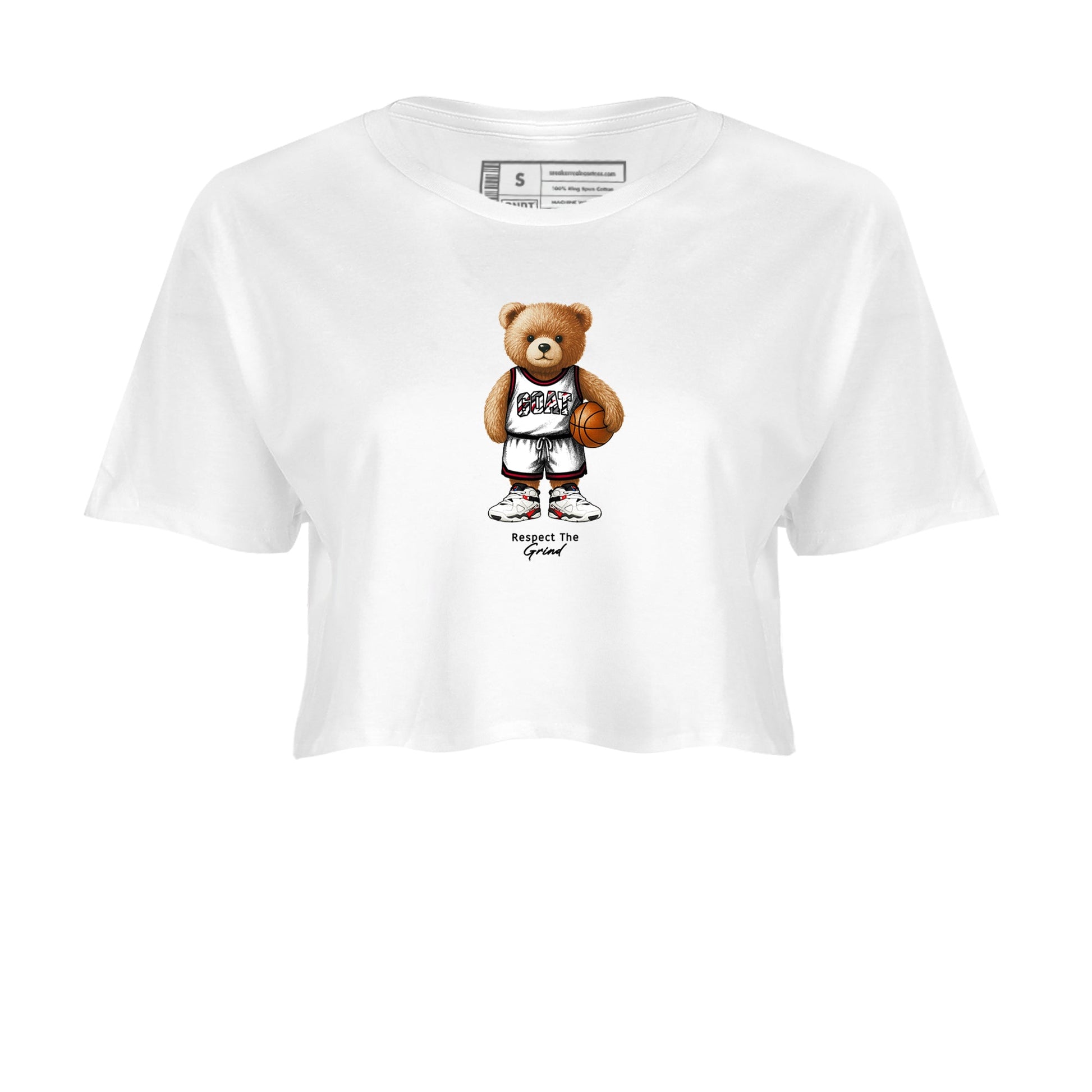 Sneaker match tees – Sneaker Tees To Match Air Jordan 8 Bunny Shoes Air Jordan 8 White and True Red – GOAT Mode Crop T-Shirt White 2