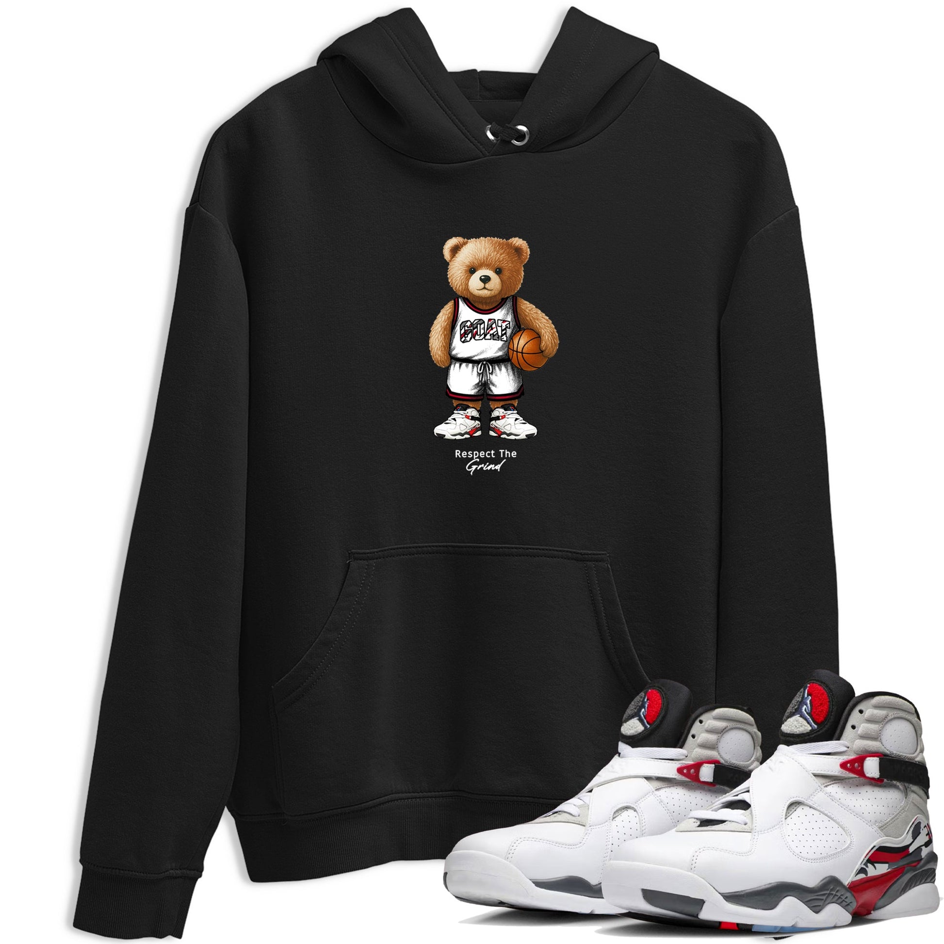 Sneaker match tees – Sneaker Tees To Match Air Jordan 8 Bunny Shoes Air Jordan 8 White and True Red – GOAT Mode Tee Black 1