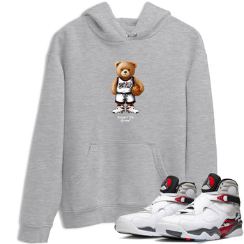 Sneaker match tees – Sneaker Tees To Match Air Jordan 8 Bunny Shoes Air Jordan 8 White and True Red – GOAT Mode Tee Heather Grey 1