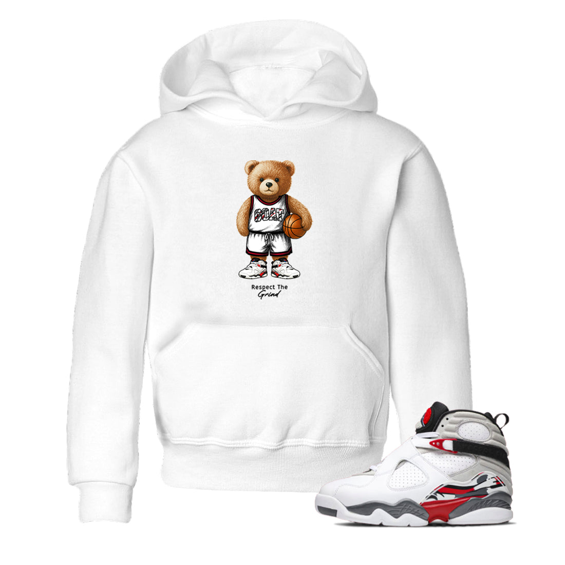 Sneaker match tees – Sneaker Tees To Match Air Jordan 8 Bunny Shoes Air Jordan 8 White and True Red – GOAT Mode Kids T-Shirt White 1