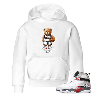 Sneaker match tees – Sneaker Tees To Match Air Jordan 8 Bunny Shoes Air Jordan 8 White and True Red – GOAT Mode Kids T-Shirt White 1