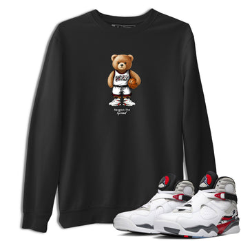 Sneaker match tees – Sneaker Tees To Match Air Jordan 8 Bunny Shoes Air Jordan 8 White and True Red – GOAT Mode Tee Black 1