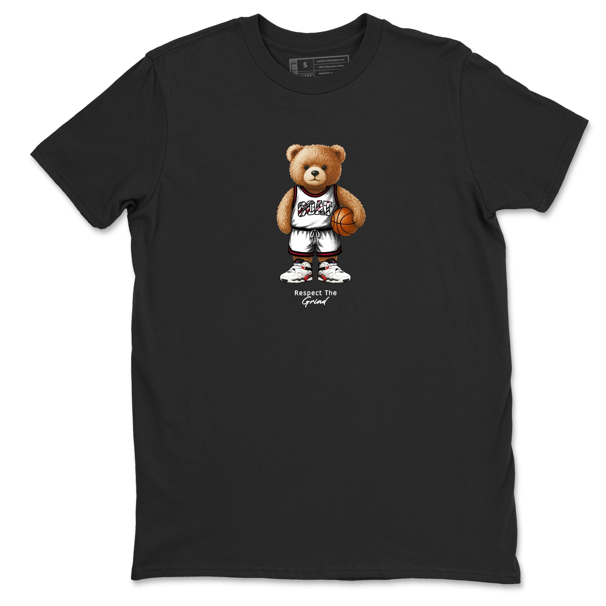 Sneaker match tees – Sneaker Tees To Match Air Jordan 8 Bunny Shoes Air Jordan 8 White and True Red – GOAT Mode Tee Black 2