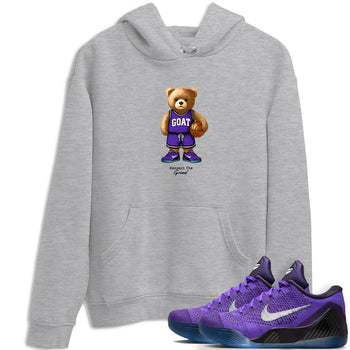 Basketball Graphic Tee – Sneaker Tees To Match KD 9 Hyper Grape – GOAT Mode Graphic Tee Heather Grey 1. Perfect for purple basketball sneaker releases and legacy-inspired colorways for 2025 hoopers.